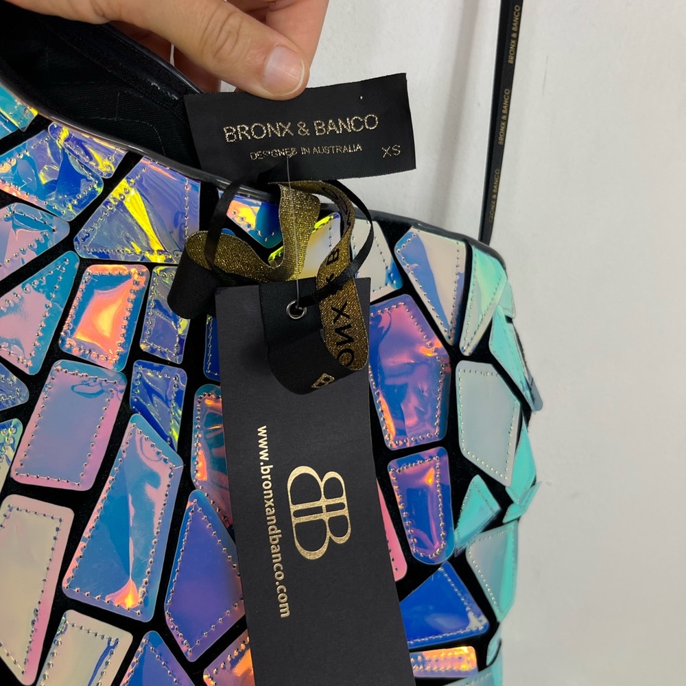 NWT BRONX AND BANCO Solar Embellished Dress Multicolour Sz XS - Picture 7 of 13